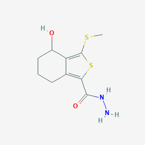4-Hydroxy-3-(methylthio)-4,5,6,7-tetrahydro-2-benzothiophene-1-carbohydrazide