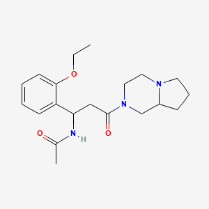 molecular formula C20H29N3O3 B7169754 N-[3-(3,4,6,7,8,8a-hexahydro-1H-pyrrolo[1,2-a]pyrazin-2-yl)-1-(2-ethoxyphenyl)-3-oxopropyl]acetamide 