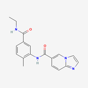 molecular formula C18H18N4O2 B7169847 N-[5-(ethylcarbamoyl)-2-methylphenyl]imidazo[1,2-a]pyridine-6-carboxamide 