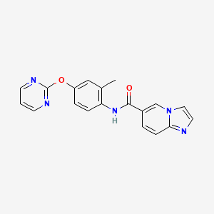 molecular formula C19H15N5O2 B7169859 N-(2-methyl-4-pyrimidin-2-yloxyphenyl)imidazo[1,2-a]pyridine-6-carboxamide 