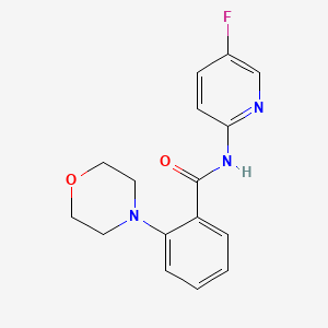 molecular formula C16H16FN3O2 B7169906 N-(5-fluoropyridin-2-yl)-2-morpholin-4-ylbenzamide 