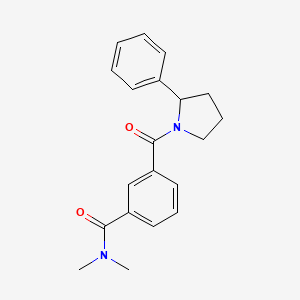 molecular formula C20H22N2O2 B7169944 N,N-dimethyl-3-(2-phenylpyrrolidine-1-carbonyl)benzamide 