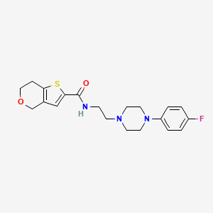 molecular formula C20H24FN3O2S B7169963 N-[2-[4-(4-fluorophenyl)piperazin-1-yl]ethyl]-6,7-dihydro-4H-thieno[3,2-c]pyran-2-carboxamide 