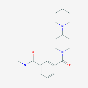 molecular formula C20H29N3O2 B7169969 N,N-dimethyl-3-(4-piperidin-1-ylpiperidine-1-carbonyl)benzamide 