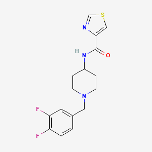 molecular formula C16H17F2N3OS B7169974 N-[1-[(3,4-difluorophenyl)methyl]piperidin-4-yl]-1,3-thiazole-4-carboxamide 