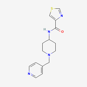 molecular formula C15H18N4OS B7169982 N-[1-(pyridin-4-ylmethyl)piperidin-4-yl]-1,3-thiazole-4-carboxamide 