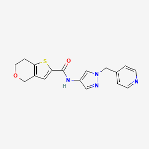 molecular formula C17H16N4O2S B7169999 N-[1-(pyridin-4-ylmethyl)pyrazol-4-yl]-6,7-dihydro-4H-thieno[3,2-c]pyran-2-carboxamide 
