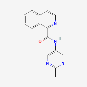 molecular formula C15H12N4O B7170012 N-(2-methylpyrimidin-5-yl)isoquinoline-1-carboxamide 