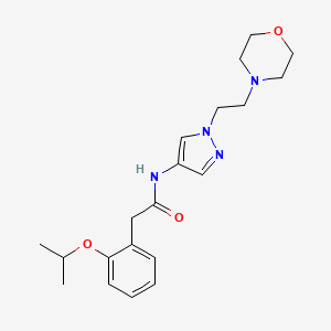molecular formula C20H28N4O3 B7170076 N-[1-(2-morpholin-4-ylethyl)pyrazol-4-yl]-2-(2-propan-2-yloxyphenyl)acetamide 