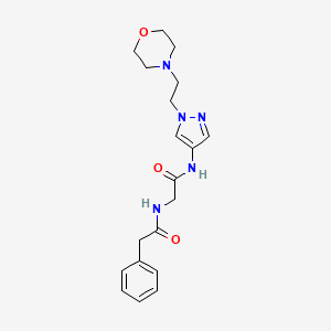 molecular formula C19H25N5O3 B7170140 N-[2-[[1-(2-morpholin-4-ylethyl)pyrazol-4-yl]amino]-2-oxoethyl]-2-phenylacetamide 