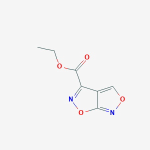 molecular formula C7H6N2O4 B071703 Ethyl isoxazolo[5,4-c]isoxazole-3-carboxylate CAS No. 183666-51-5
