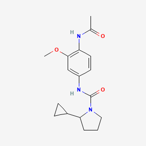 molecular formula C17H23N3O3 B7170371 N-(4-acetamido-3-methoxyphenyl)-2-cyclopropylpyrrolidine-1-carboxamide 