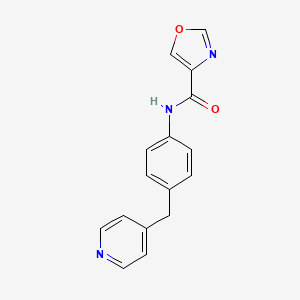 molecular formula C16H13N3O2 B7171009 N-[4-(pyridin-4-ylmethyl)phenyl]-1,3-oxazole-4-carboxamide 