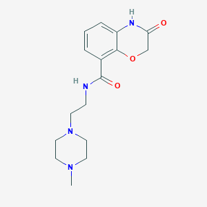 molecular formula C16H22N4O3 B7171047 N-[2-(4-methylpiperazin-1-yl)ethyl]-3-oxo-4H-1,4-benzoxazine-8-carboxamide 