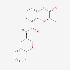 molecular formula C19H18N2O4 B7171088 N-(3,4-dihydro-2H-chromen-3-yl)-2-methyl-3-oxo-4H-1,4-benzoxazine-8-carboxamide 