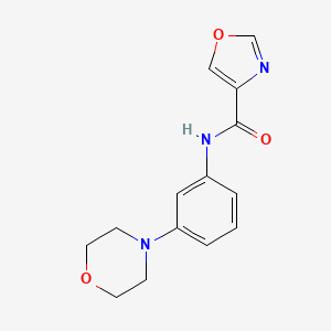 molecular formula C14H15N3O3 B7171103 N-(3-morpholin-4-ylphenyl)-1,3-oxazole-4-carboxamide 