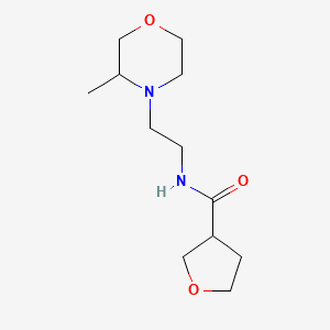 molecular formula C12H22N2O3 B7171286 N-[2-(3-methylmorpholin-4-yl)ethyl]oxolane-3-carboxamide 
