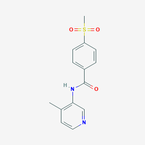 molecular formula C14H14N2O3S B7171298 N-(4-methylpyridin-3-yl)-4-methylsulfonylbenzamide 
