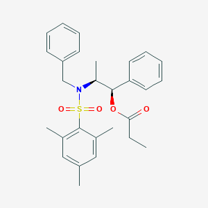 molecular formula C28H33NO4S B071713 Propionic Acid (1R,2S)-2-[N-Benzyl-N-(mesitylenesulfonyl)amino]-1-phenylpropyl Ester CAS No. 187324-66-9