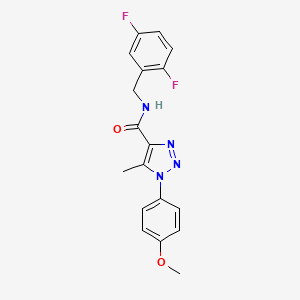molecular formula C18H16F2N4O2 B7171361 N-[(2,5-difluorophenyl)methyl]-1-(4-methoxyphenyl)-5-methyltriazole-4-carboxamide 