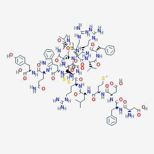 molecular formula C109H160N30O26S4 B071715 H-Asp-Phe-Asp-Met-Leu-Arg-Cys(1)-Met-Leu-Gly-Arg-Val-Phe-Arg-Pro-Cys(1)-Trp-Gln-Tyr-OH CAS No. 160201-86-5