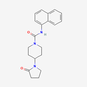 molecular formula C20H23N3O2 B7171544 N-naphthalen-1-yl-4-(2-oxopyrrolidin-1-yl)piperidine-1-carboxamide 