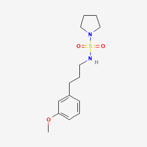 molecular formula C14H22N2O3S B7171545 N-[3-(3-methoxyphenyl)propyl]pyrrolidine-1-sulfonamide 