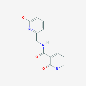 molecular formula C14H15N3O3 B7171600 N-[(6-methoxypyridin-2-yl)methyl]-1-methyl-2-oxopyridine-3-carboxamide 