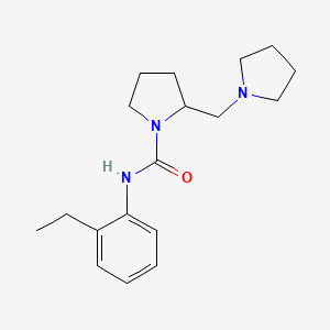 molecular formula C18H27N3O B7171661 N-(2-ethylphenyl)-2-(pyrrolidin-1-ylmethyl)pyrrolidine-1-carboxamide 