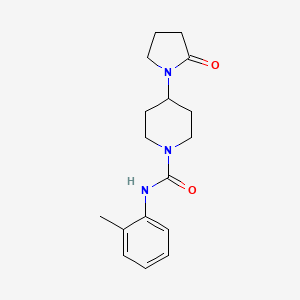 molecular formula C17H23N3O2 B7171669 N-(2-methylphenyl)-4-(2-oxopyrrolidin-1-yl)piperidine-1-carboxamide 
