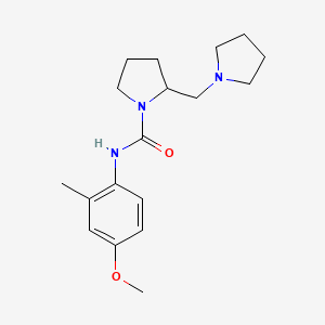 molecular formula C18H27N3O2 B7171697 N-(4-methoxy-2-methylphenyl)-2-(pyrrolidin-1-ylmethyl)pyrrolidine-1-carboxamide 