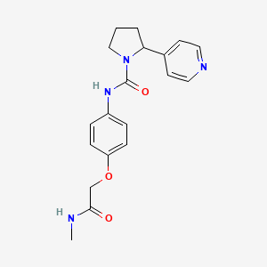 molecular formula C19H22N4O3 B7171711 N-[4-[2-(methylamino)-2-oxoethoxy]phenyl]-2-pyridin-4-ylpyrrolidine-1-carboxamide 
