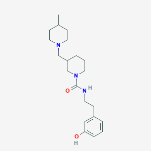 molecular formula C21H33N3O2 B7171771 N-[2-(3-hydroxyphenyl)ethyl]-3-[(4-methylpiperidin-1-yl)methyl]piperidine-1-carboxamide 