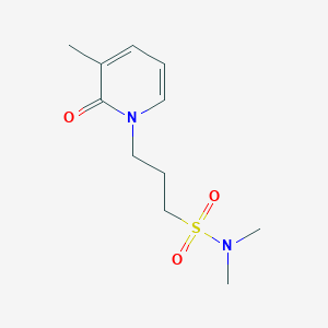 molecular formula C11H18N2O3S B7171830 N,N-dimethyl-3-(3-methyl-2-oxopyridin-1-yl)propane-1-sulfonamide 
