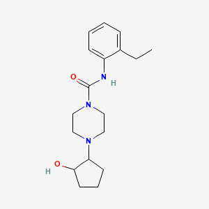 molecular formula C18H27N3O2 B7171847 N-(2-ethylphenyl)-4-(2-hydroxycyclopentyl)piperazine-1-carboxamide 