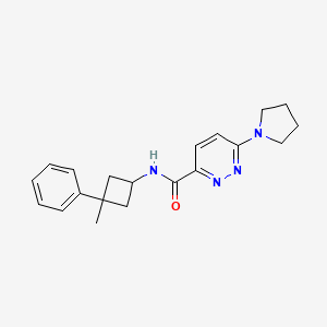 molecular formula C20H24N4O B7172064 N-(3-methyl-3-phenylcyclobutyl)-6-pyrrolidin-1-ylpyridazine-3-carboxamide 