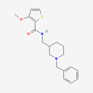 molecular formula C19H24N2O2S B7172083 N-[(1-benzylpiperidin-3-yl)methyl]-3-methoxythiophene-2-carboxamide 