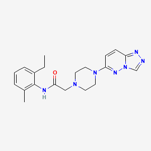 molecular formula C20H25N7O B7172149 N-(2-ethyl-6-methylphenyl)-2-[4-([1,2,4]triazolo[4,3-b]pyridazin-6-yl)piperazin-1-yl]acetamide 
