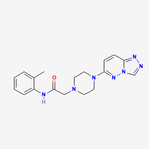 molecular formula C18H21N7O B7172154 N-(2-methylphenyl)-2-[4-([1,2,4]triazolo[4,3-b]pyridazin-6-yl)piperazin-1-yl]acetamide 