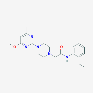 molecular formula C20H27N5O2 B7172178 N-(2-ethylphenyl)-2-[4-(4-methoxy-6-methylpyrimidin-2-yl)piperazin-1-yl]acetamide 