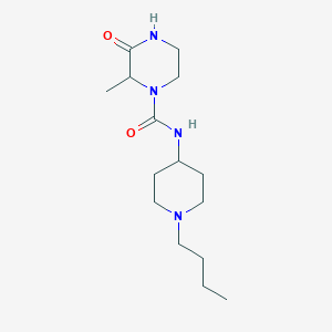 molecular formula C15H28N4O2 B7172323 N-(1-butylpiperidin-4-yl)-2-methyl-3-oxopiperazine-1-carboxamide 