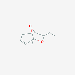 molecular formula C9H14O2 B071726 7-Ethyl-5-methyl-6,8-dioxabicyclo[3.2.1]oct-3-ene CAS No. 159912-77-3