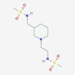 molecular formula C10H23N3O4S2 B7172708 N-[2-[3-(methanesulfonamidomethyl)piperidin-1-yl]ethyl]methanesulfonamide 
