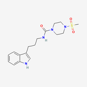 molecular formula C17H24N4O3S B7172913 N-[3-(1H-indol-3-yl)propyl]-4-methylsulfonylpiperazine-1-carboxamide 
