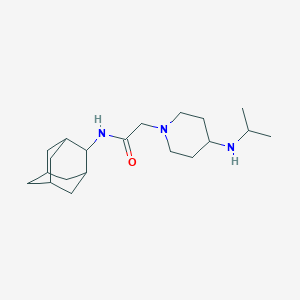 molecular formula C20H35N3O B7172974 N-(2-adamantyl)-2-[4-(propan-2-ylamino)piperidin-1-yl]acetamide 