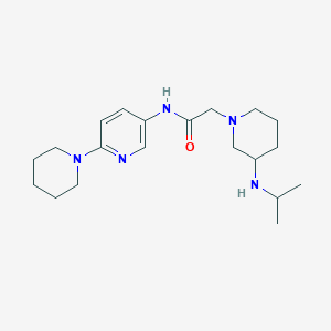 molecular formula C20H33N5O B7172986 N-(6-piperidin-1-ylpyridin-3-yl)-2-[3-(propan-2-ylamino)piperidin-1-yl]acetamide 