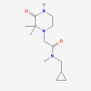molecular formula C13H23N3O2 B7173252 N-(cyclopropylmethyl)-2-(2,2-dimethyl-3-oxopiperazin-1-yl)-N-methylacetamide 