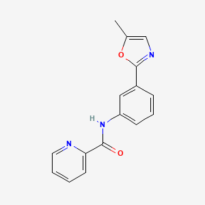 molecular formula C16H13N3O2 B7173379 N-[3-(5-methyl-1,3-oxazol-2-yl)phenyl]pyridine-2-carboxamide 