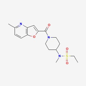 molecular formula C17H23N3O4S B7173417 N-methyl-N-[1-(5-methylfuro[3,2-b]pyridine-2-carbonyl)piperidin-4-yl]ethanesulfonamide 