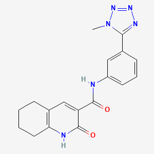 molecular formula C18H18N6O2 B7173578 N-[3-(1-methyltetrazol-5-yl)phenyl]-2-oxo-5,6,7,8-tetrahydro-1H-quinoline-3-carboxamide 